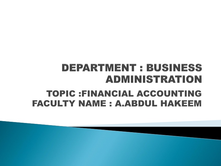 topic financial accounting faculty name a abdul