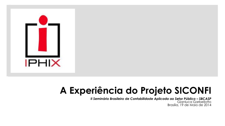 a experi ncia do projeto siconfi ii semin