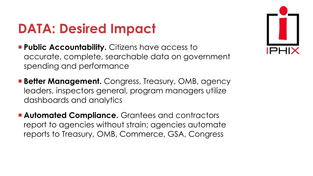 data desired impact