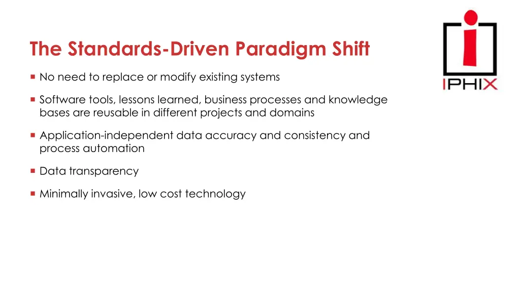 the standards driven paradigm shift