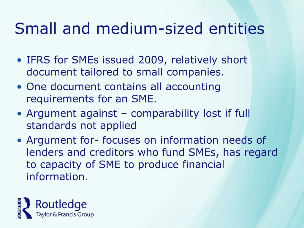small and medium sized entities