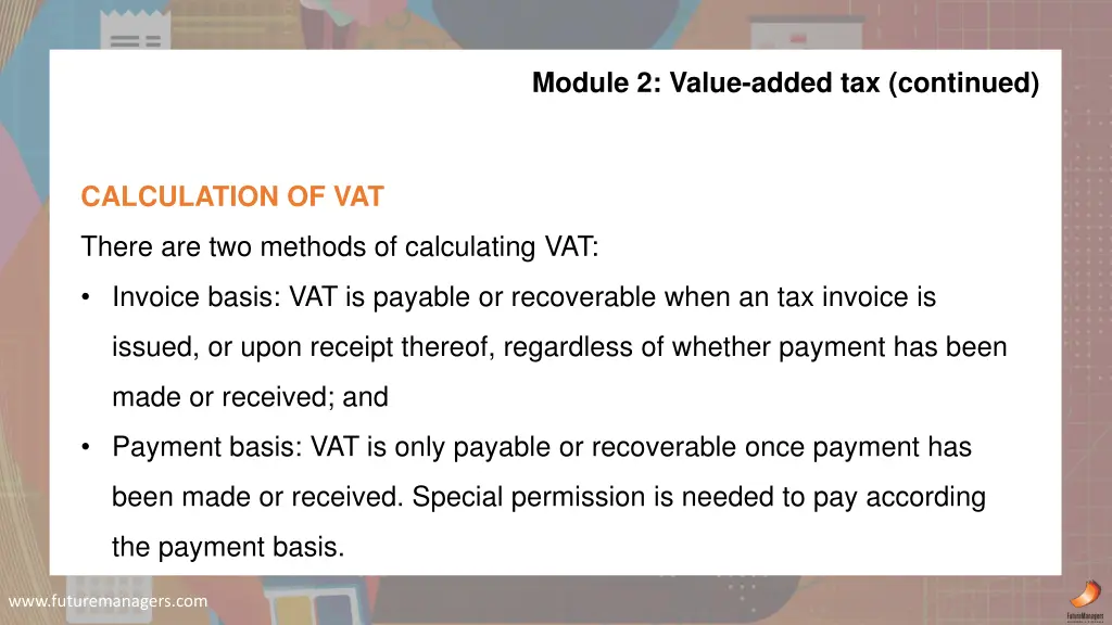 module 2 value added tax continued 2