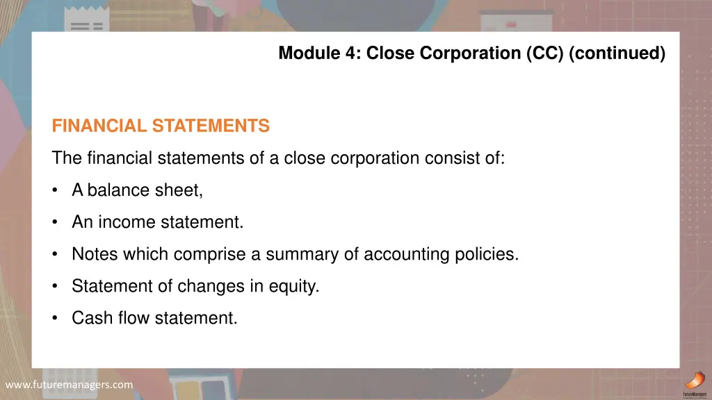 module 4 close corporation cc continued 2