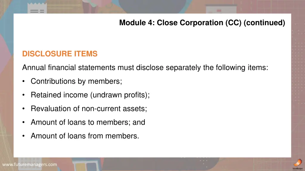 module 4 close corporation cc continued 3