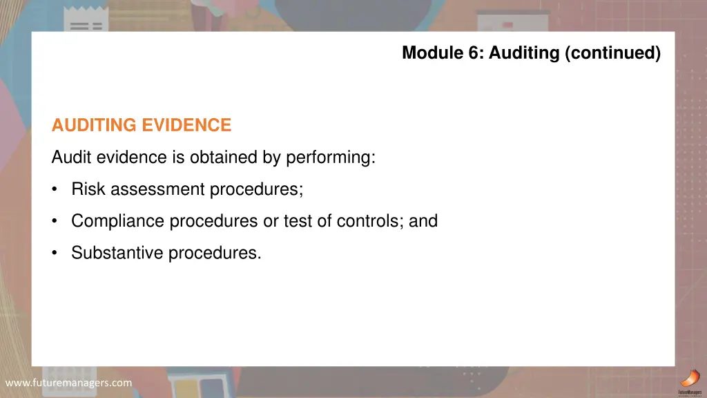 module 6 auditing continued 2
