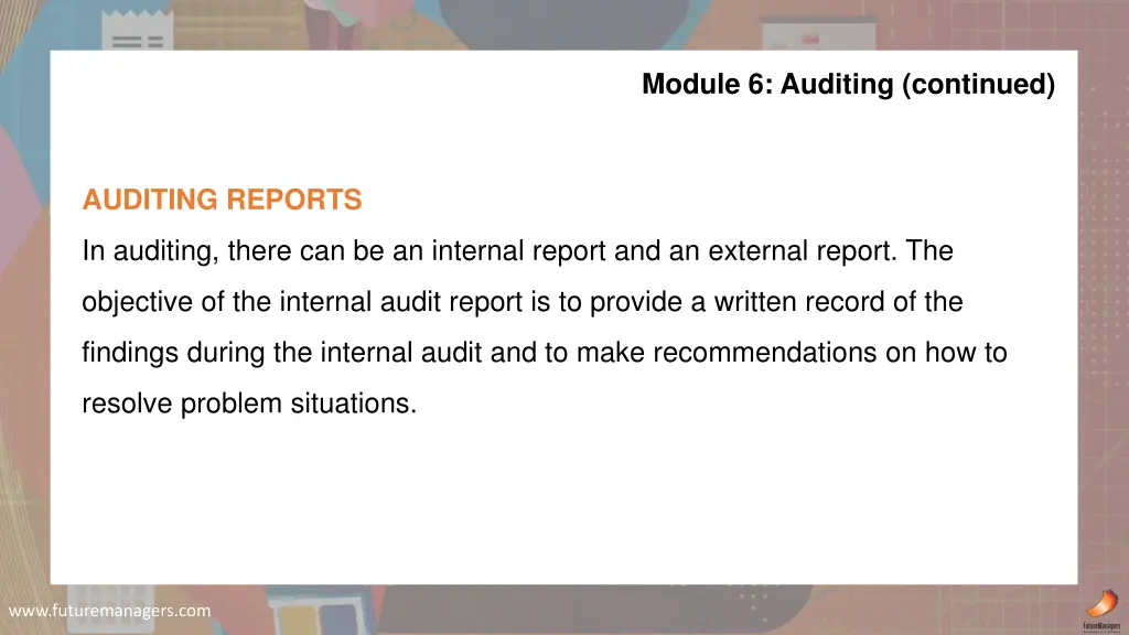 module 6 auditing continued 3