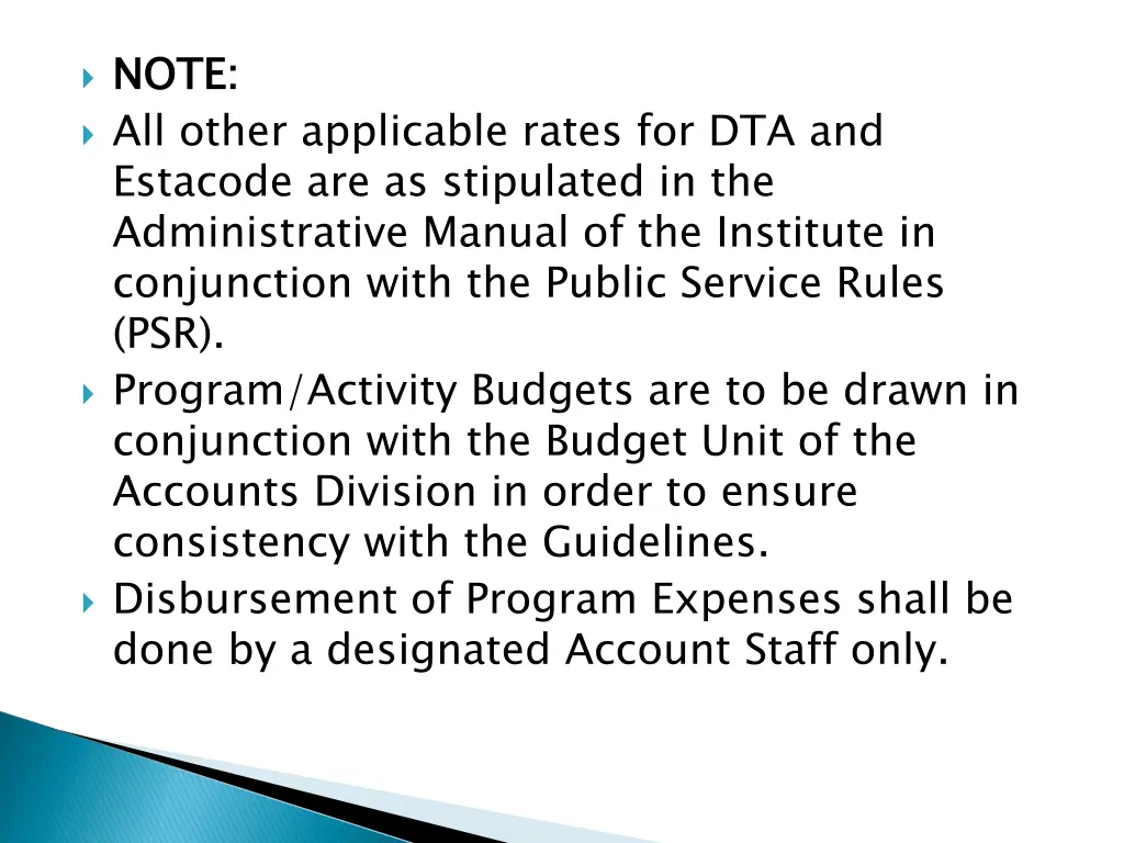 note all other applicable rates