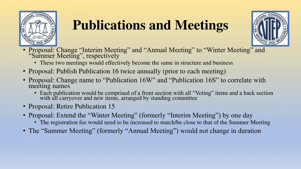 publications and meetings
