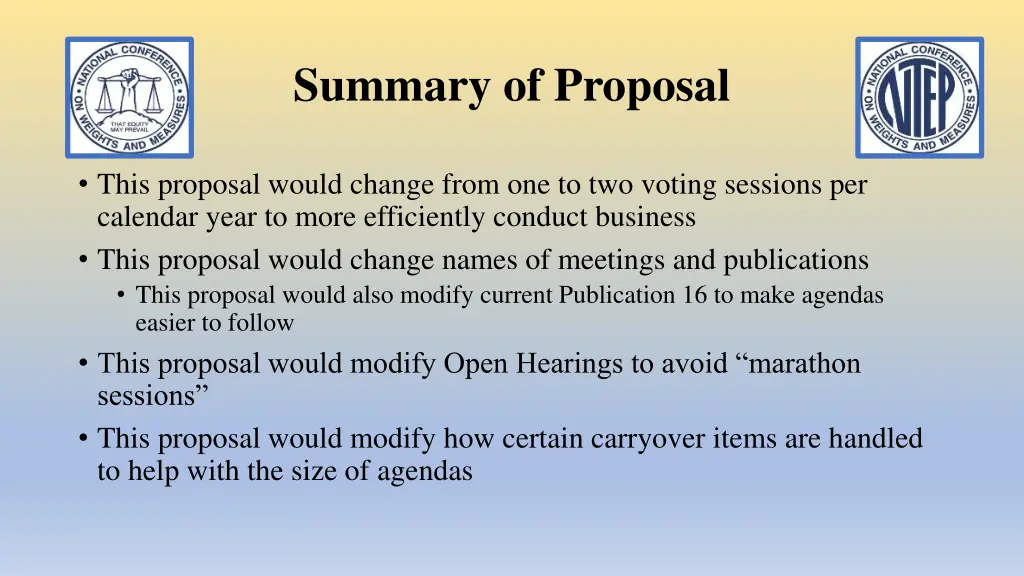 summary of proposal