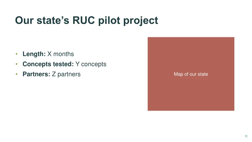 our state s ruc pilot project