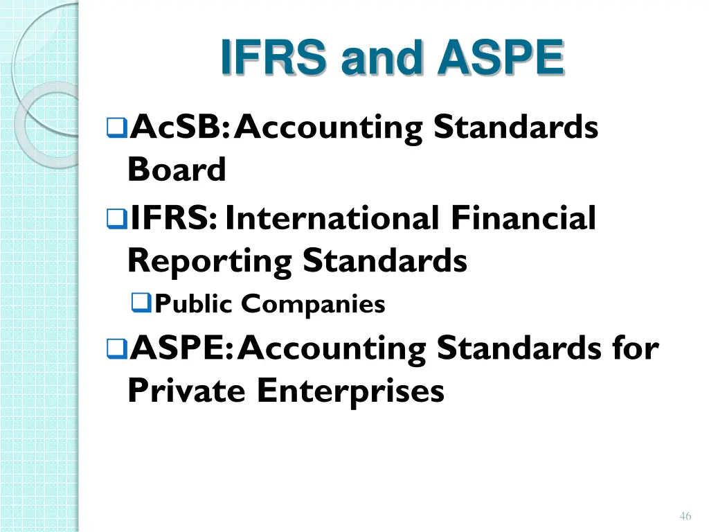 ifrs and aspe