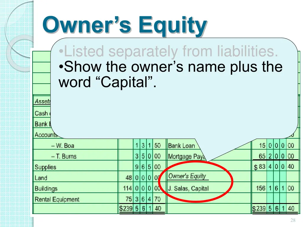 owner s equity listed separately from liabilities 1