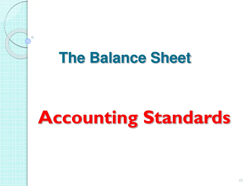 the balance sheet 5