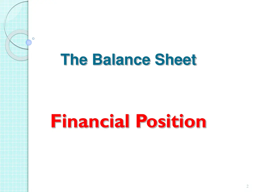 the balance sheet