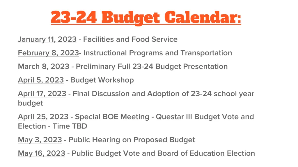 23 24 budget calendar