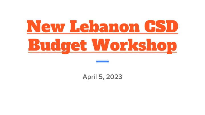 new lebanon csd budget workshop