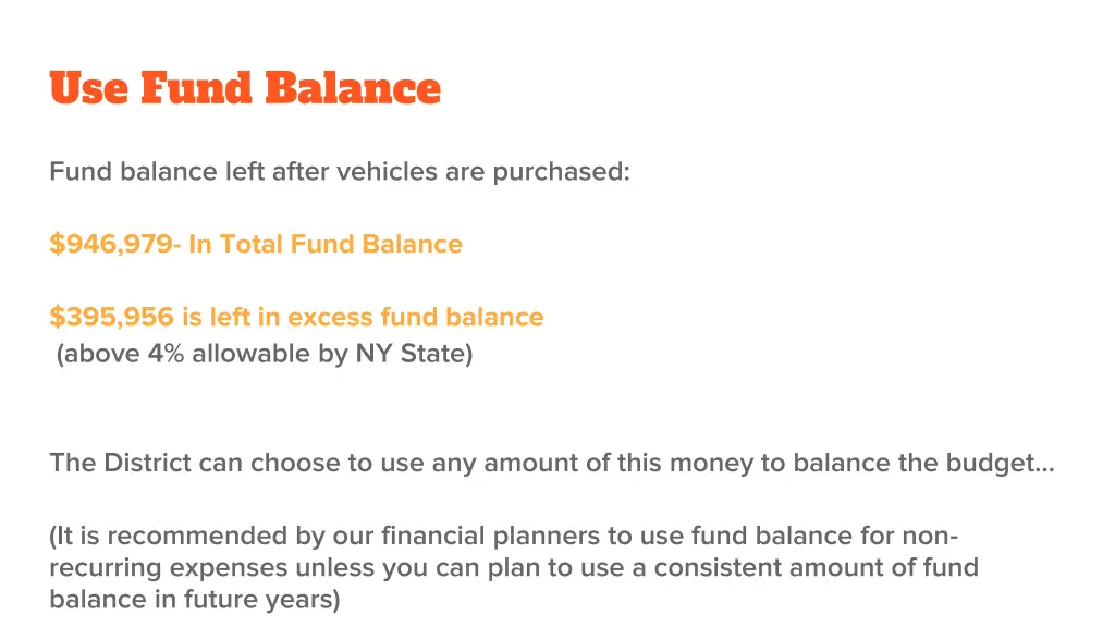 use fund balance