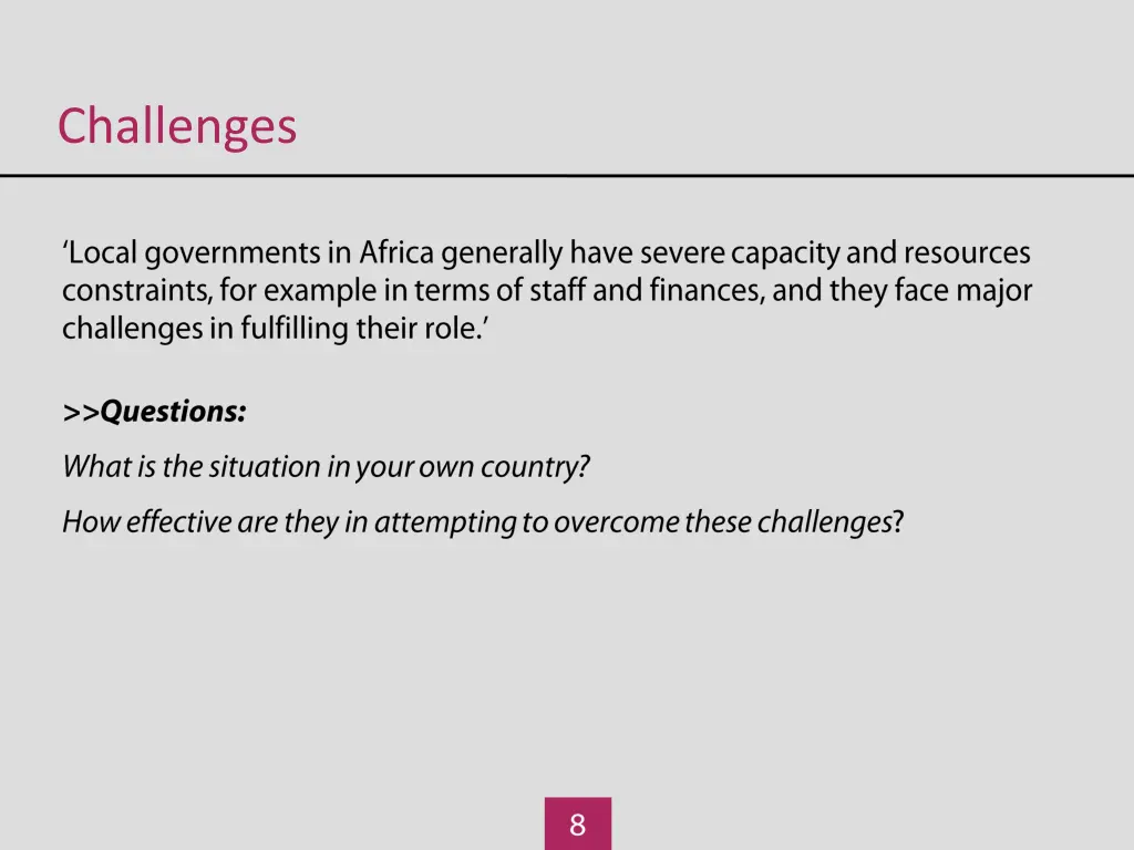 challenges
