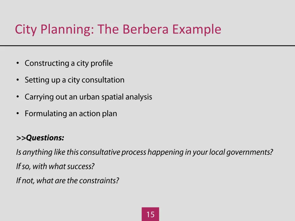 city planning the berbera example