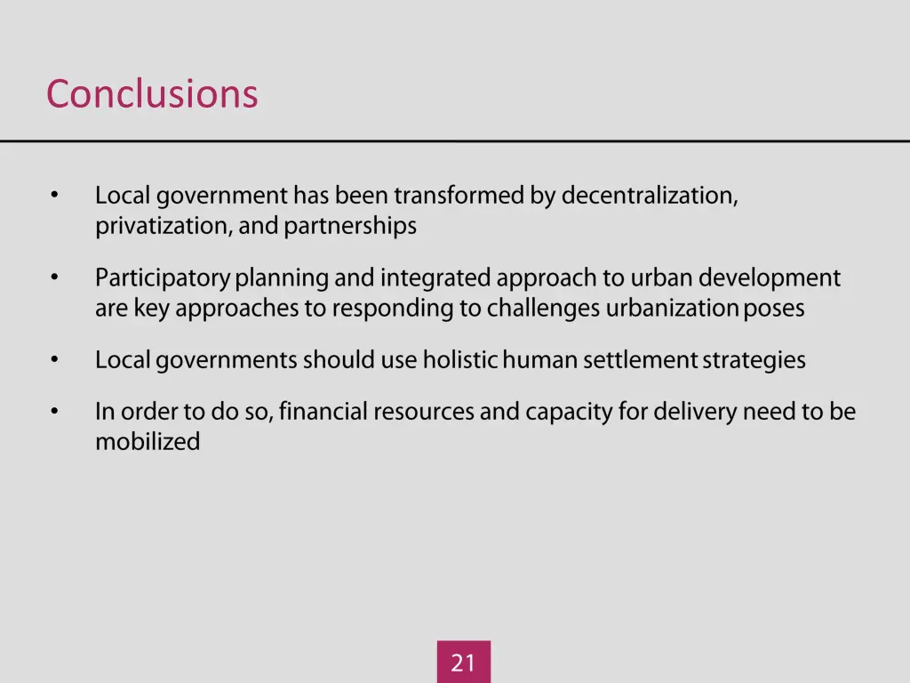 conclusions