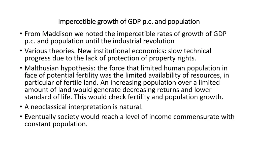impercetible impercetible growth