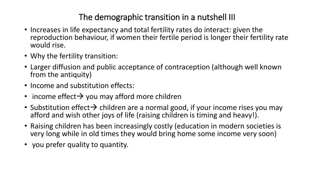 the the demographic demographic transition 2