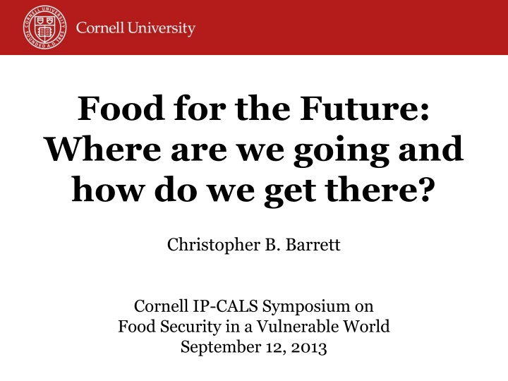 food for the future where are we going