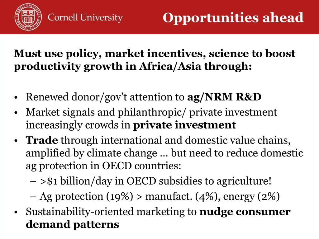 opportunities ahead