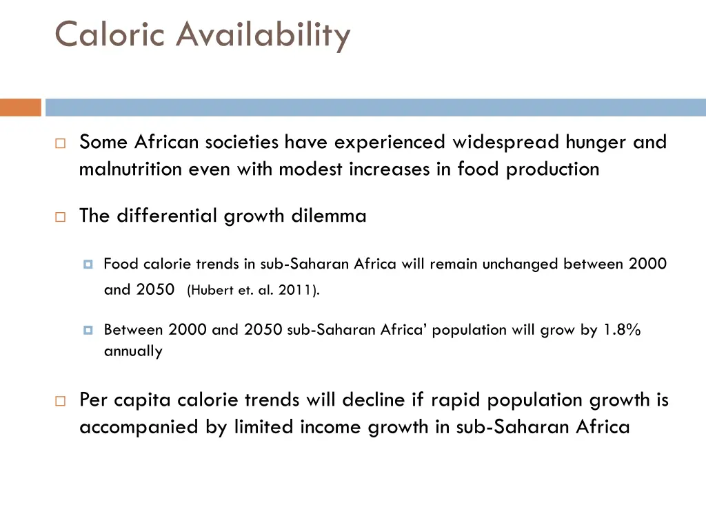 caloric availability