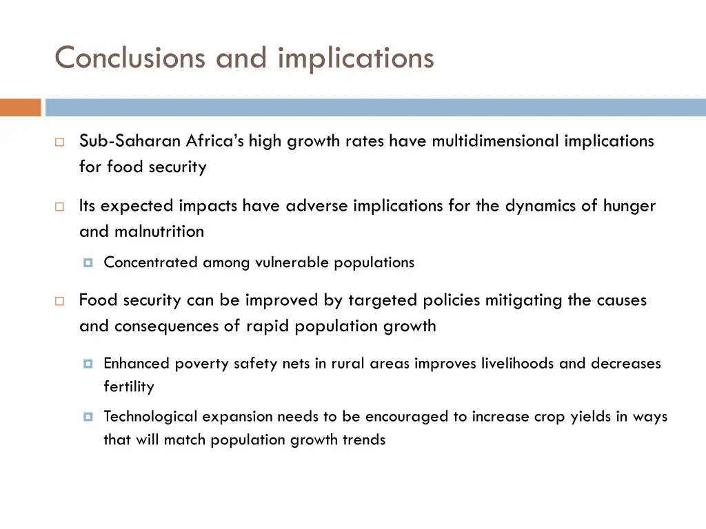 conclusions and implications