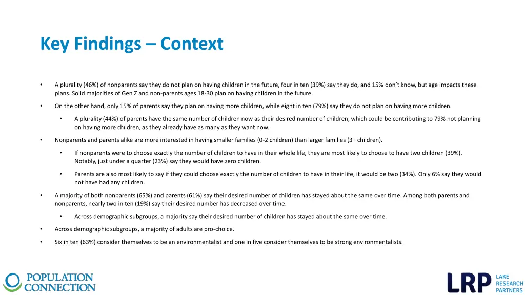 key findings context