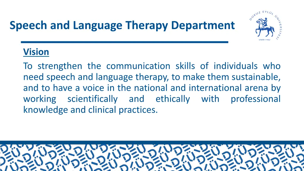 speech and language therapy department 1