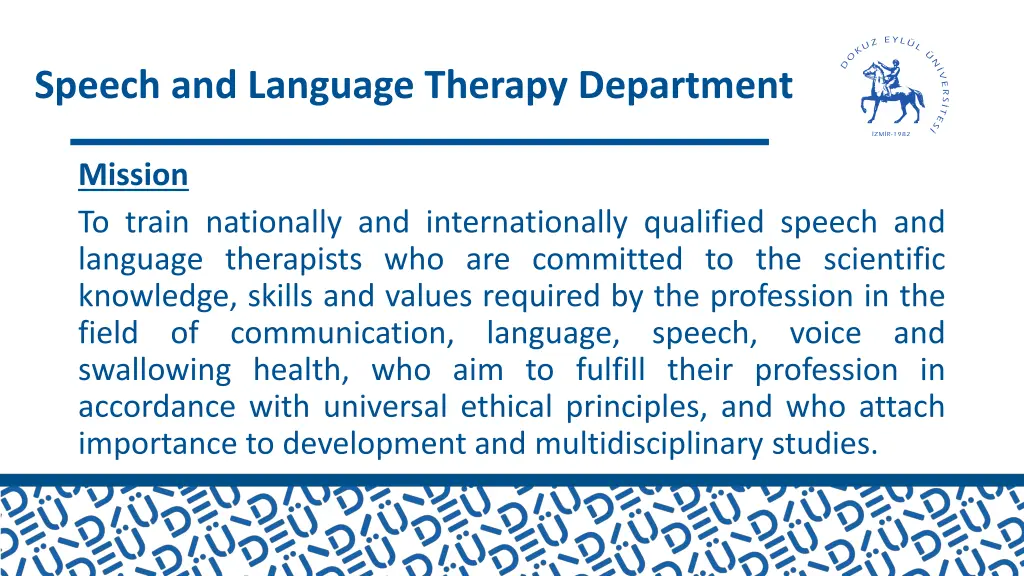 speech and language therapy department