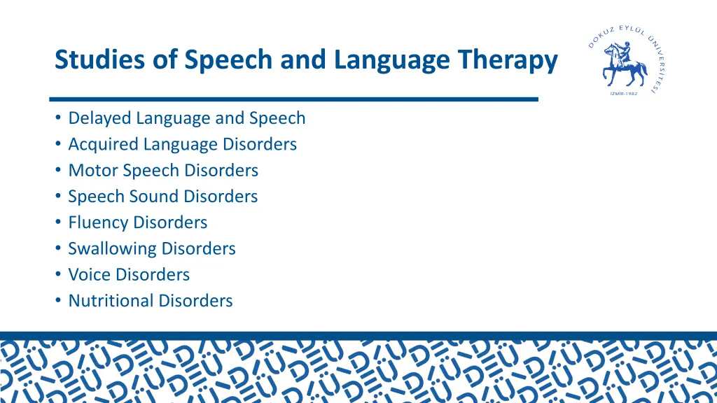 studies of speech and language therapy