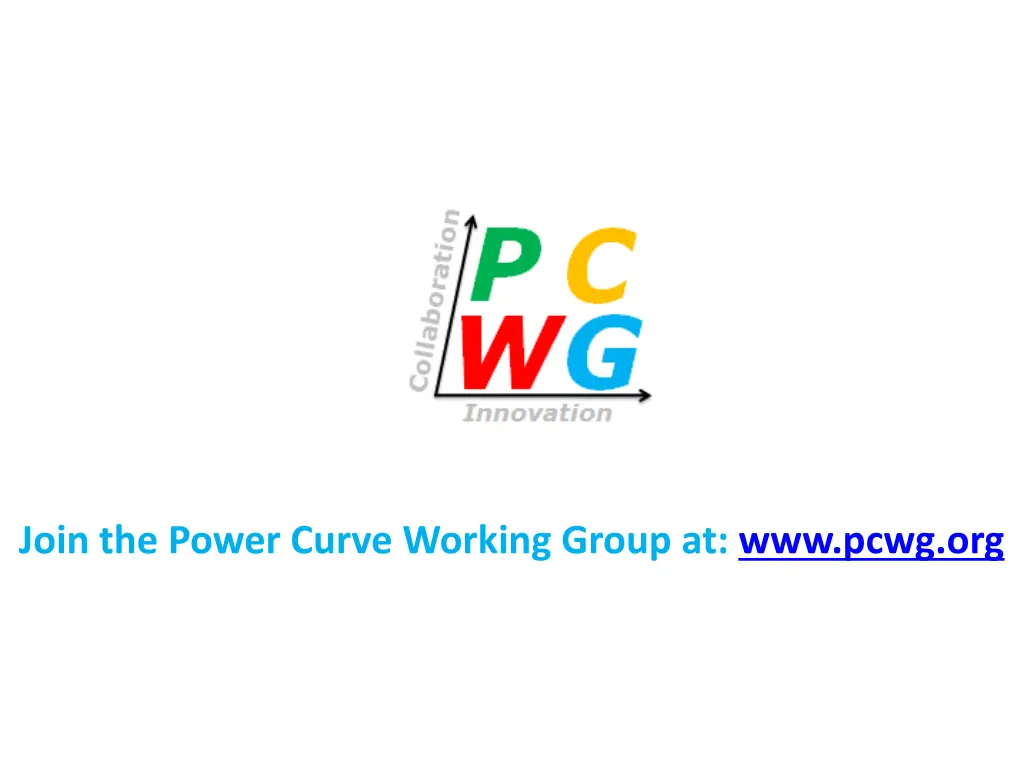 join the power curve working group at www pcwg org