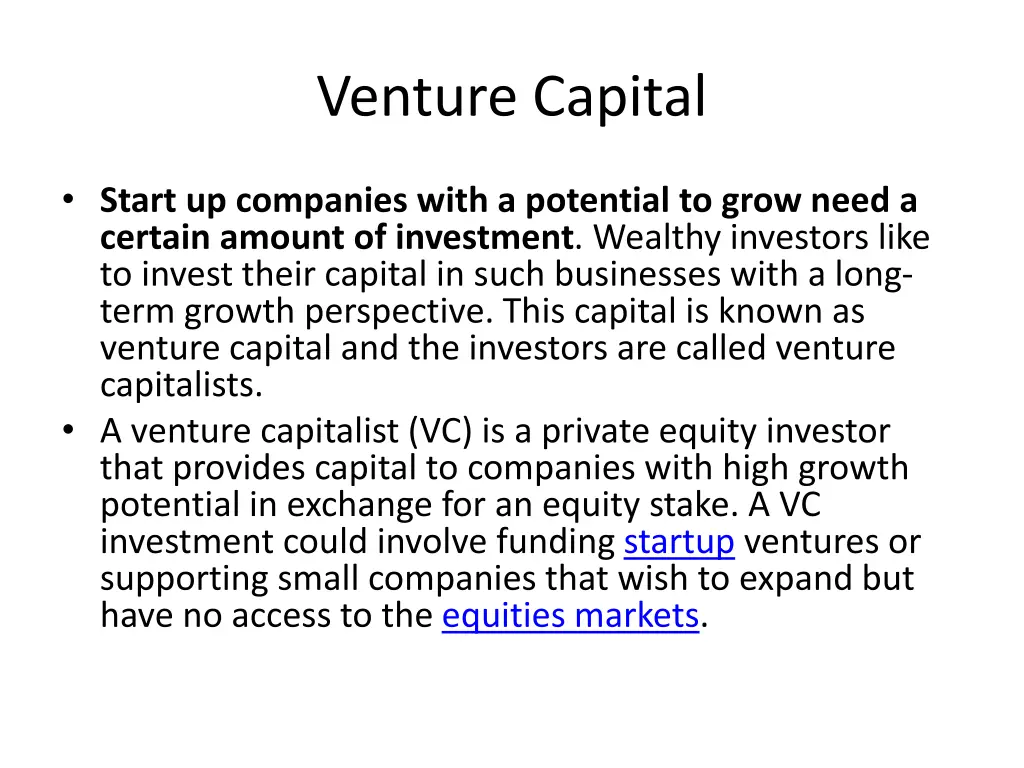 venture capital