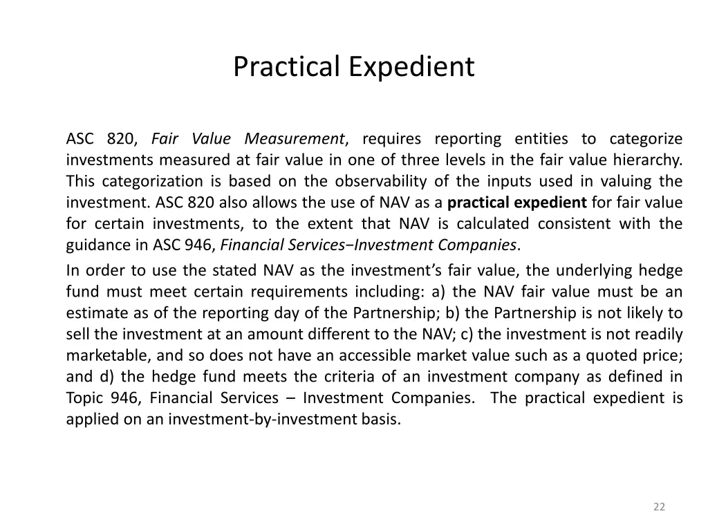 practical expedient