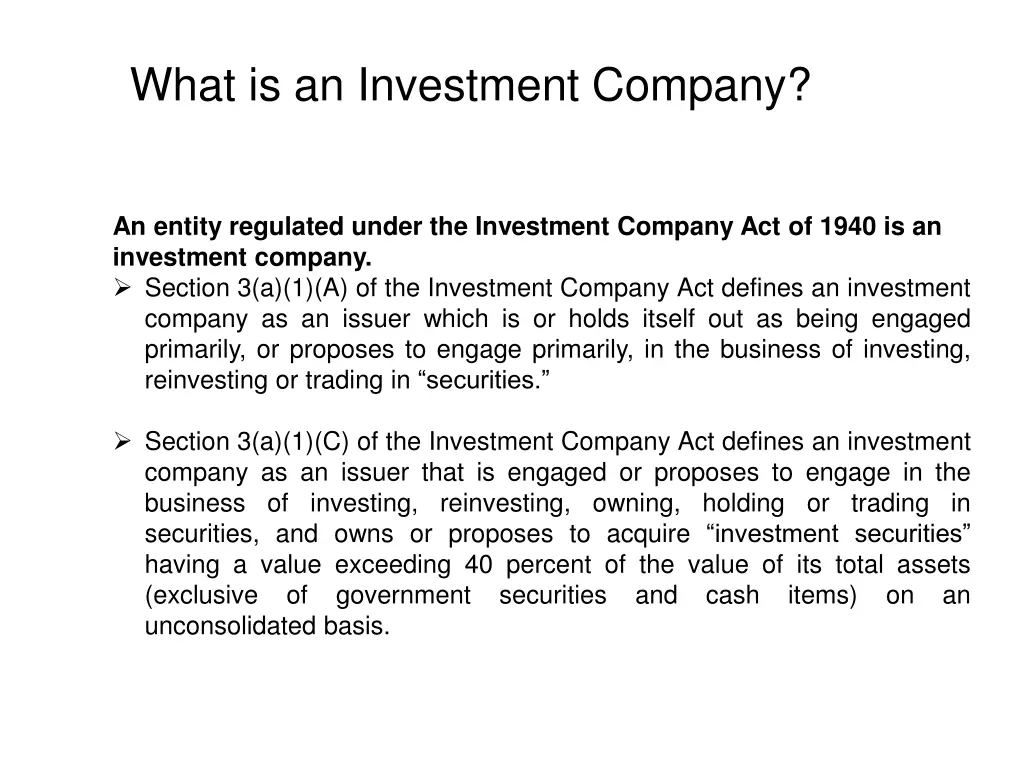 what is an investment company
