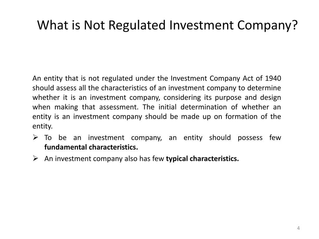 what is not regulated investment company