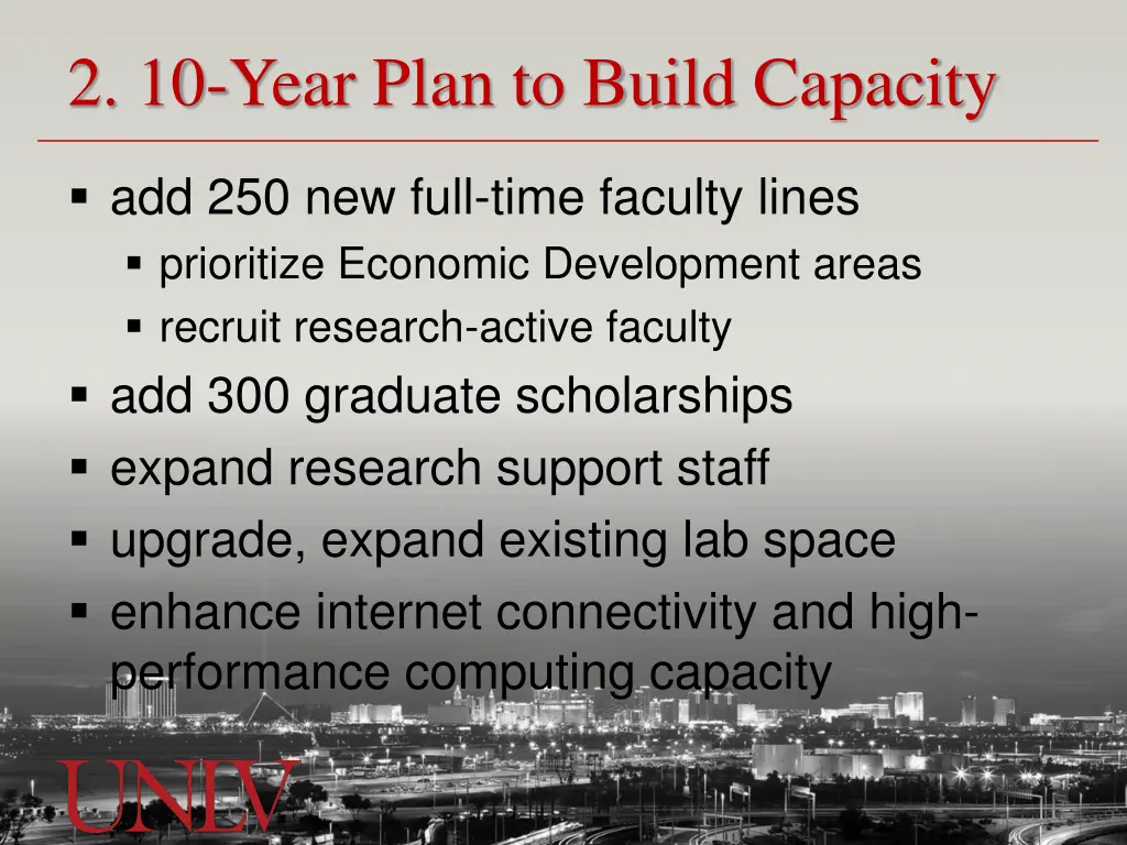 2 10 year plan to build capacity