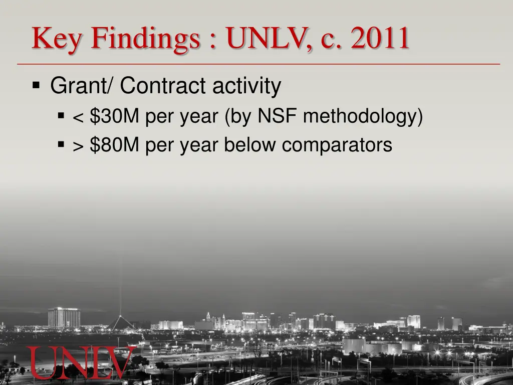 key findings unlv c 2011 1