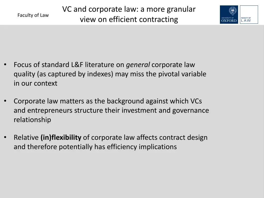 vc and corporate law a more granular view