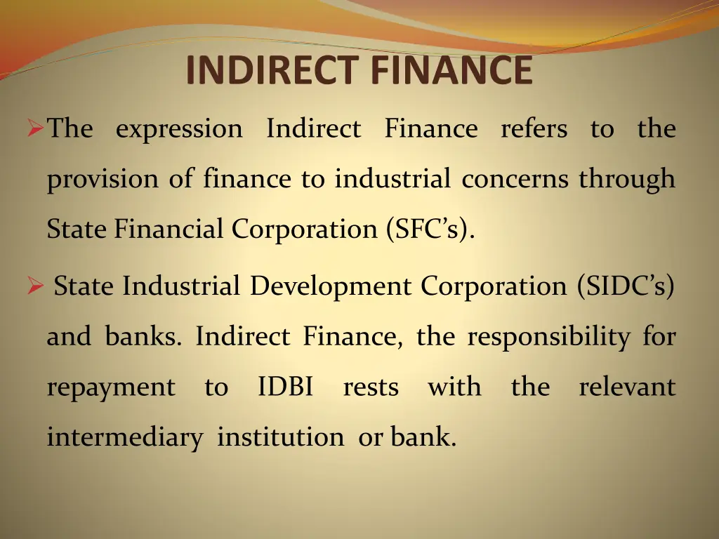 indirect finance