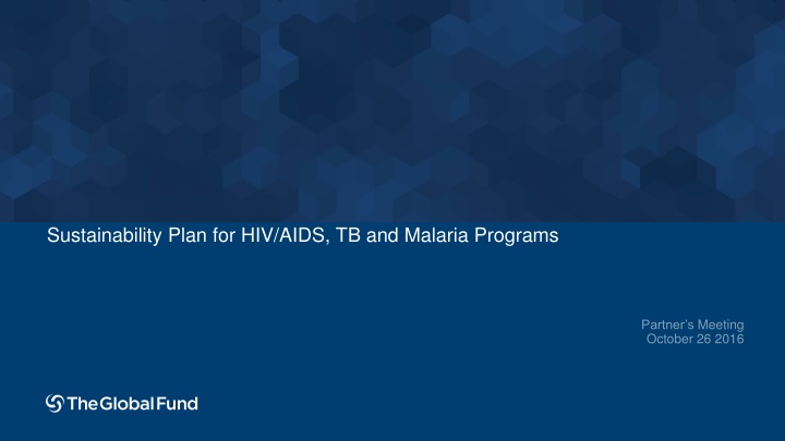 sustainability plan for hiv aids tb and malaria
