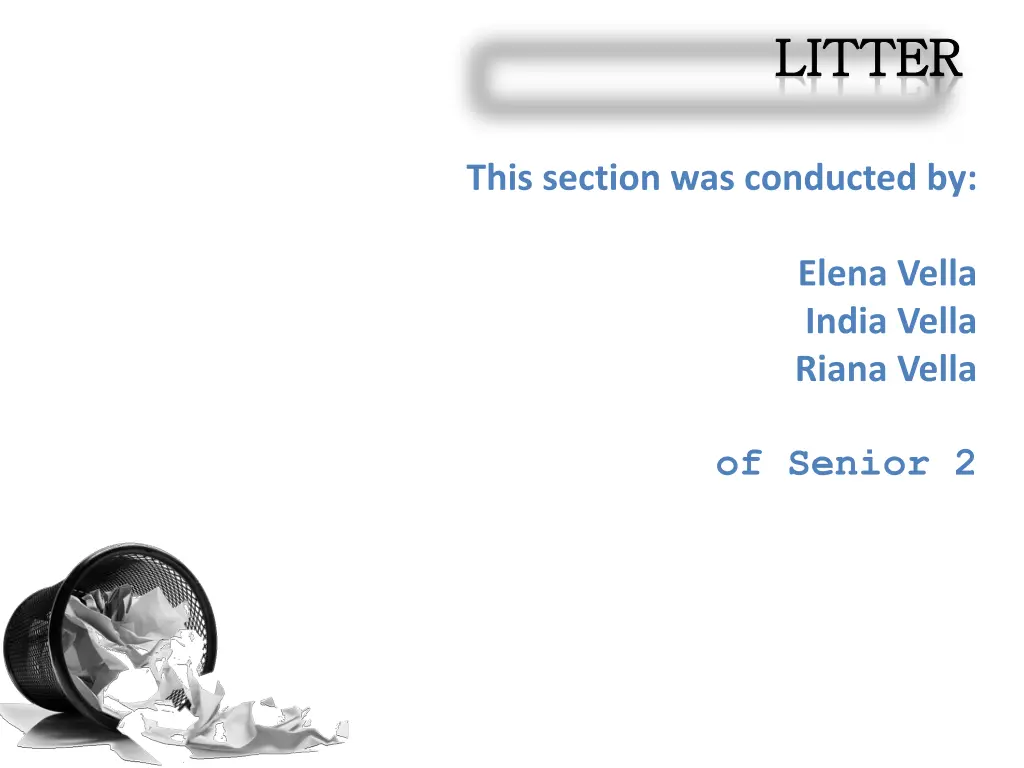 litter litter