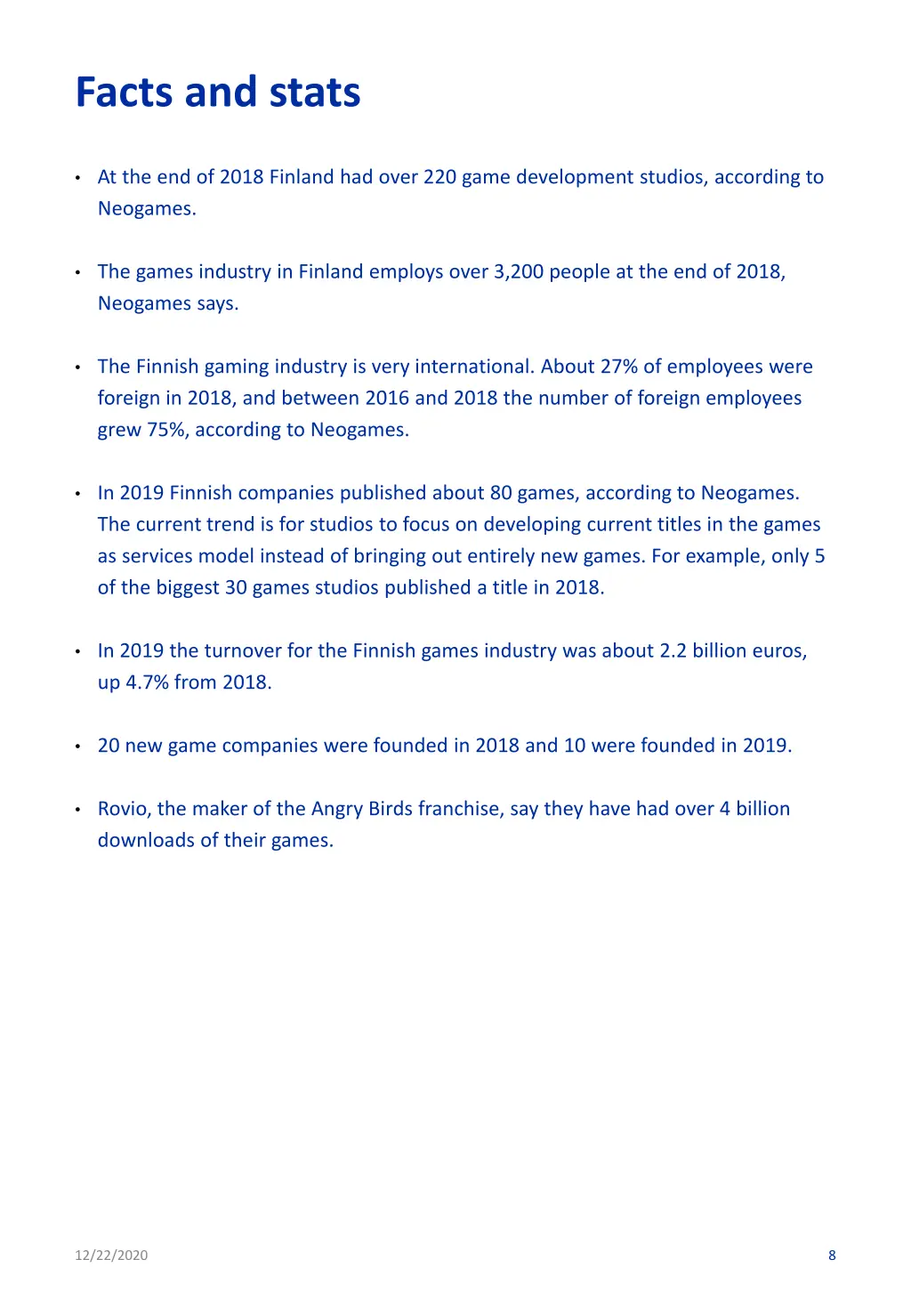facts and stats