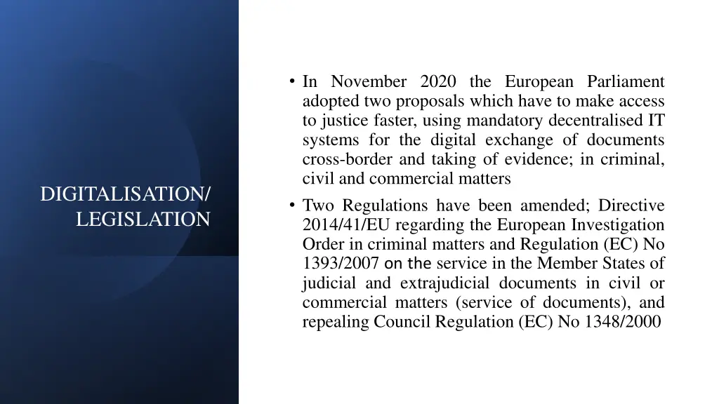 in november 2020 the european parliament adopted