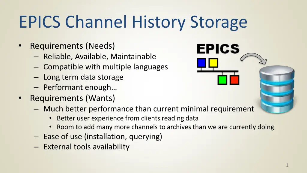 epics channel history storage