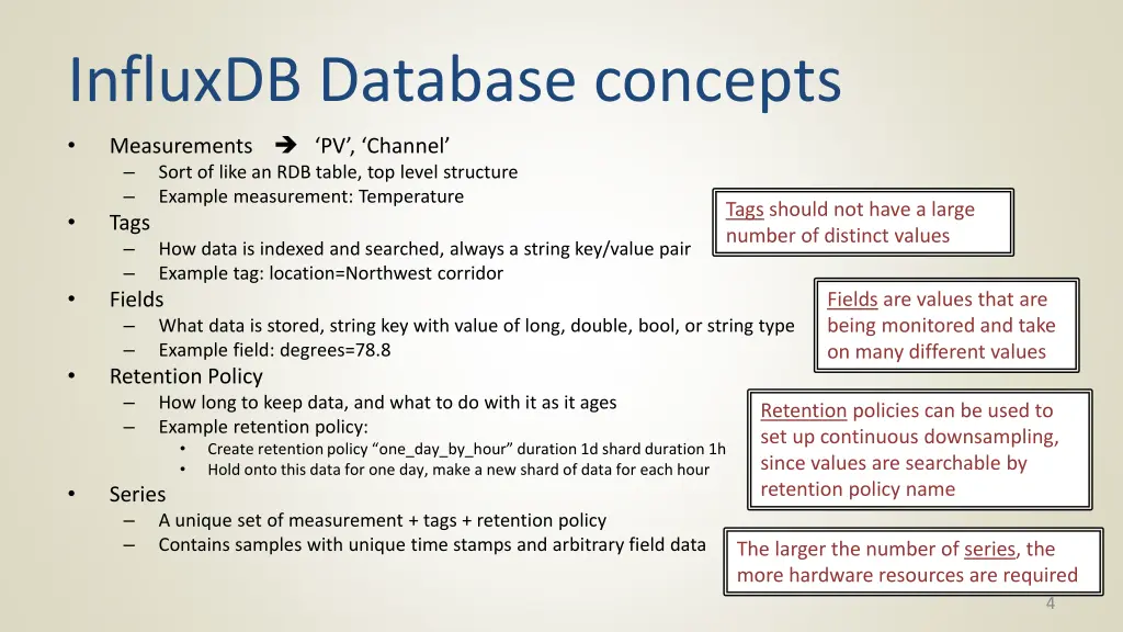 influxdb database concepts