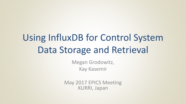 using influxdb for control system data storage